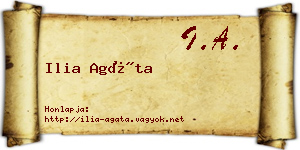 Ilia Agáta névjegykártya